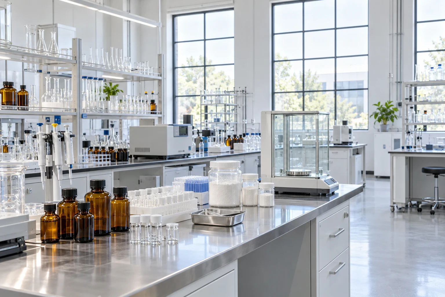 Illustrative laboratory reagent scene; not supplier premises