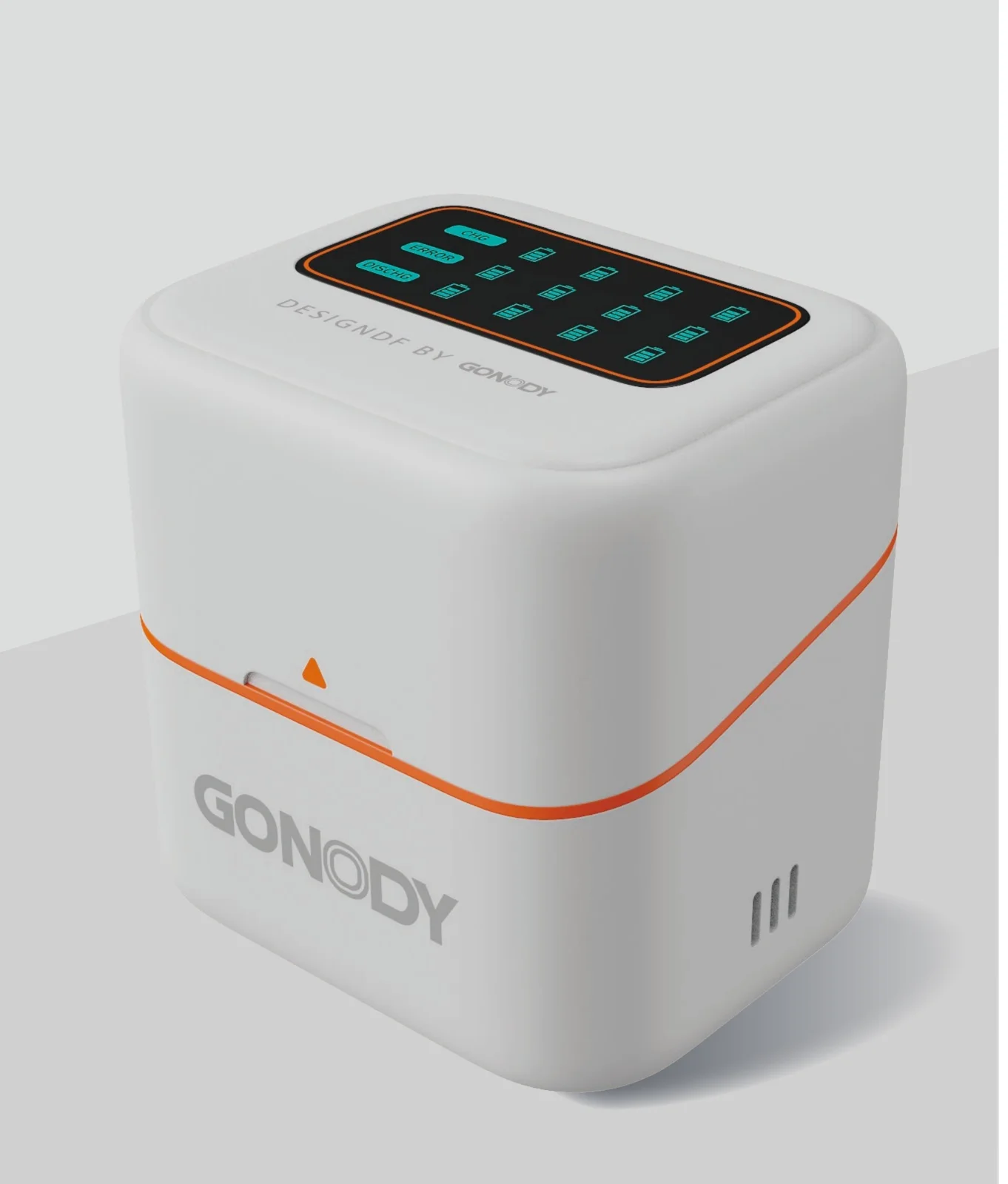GONODY Battery Chargers 12-Slot Case with Top LCD