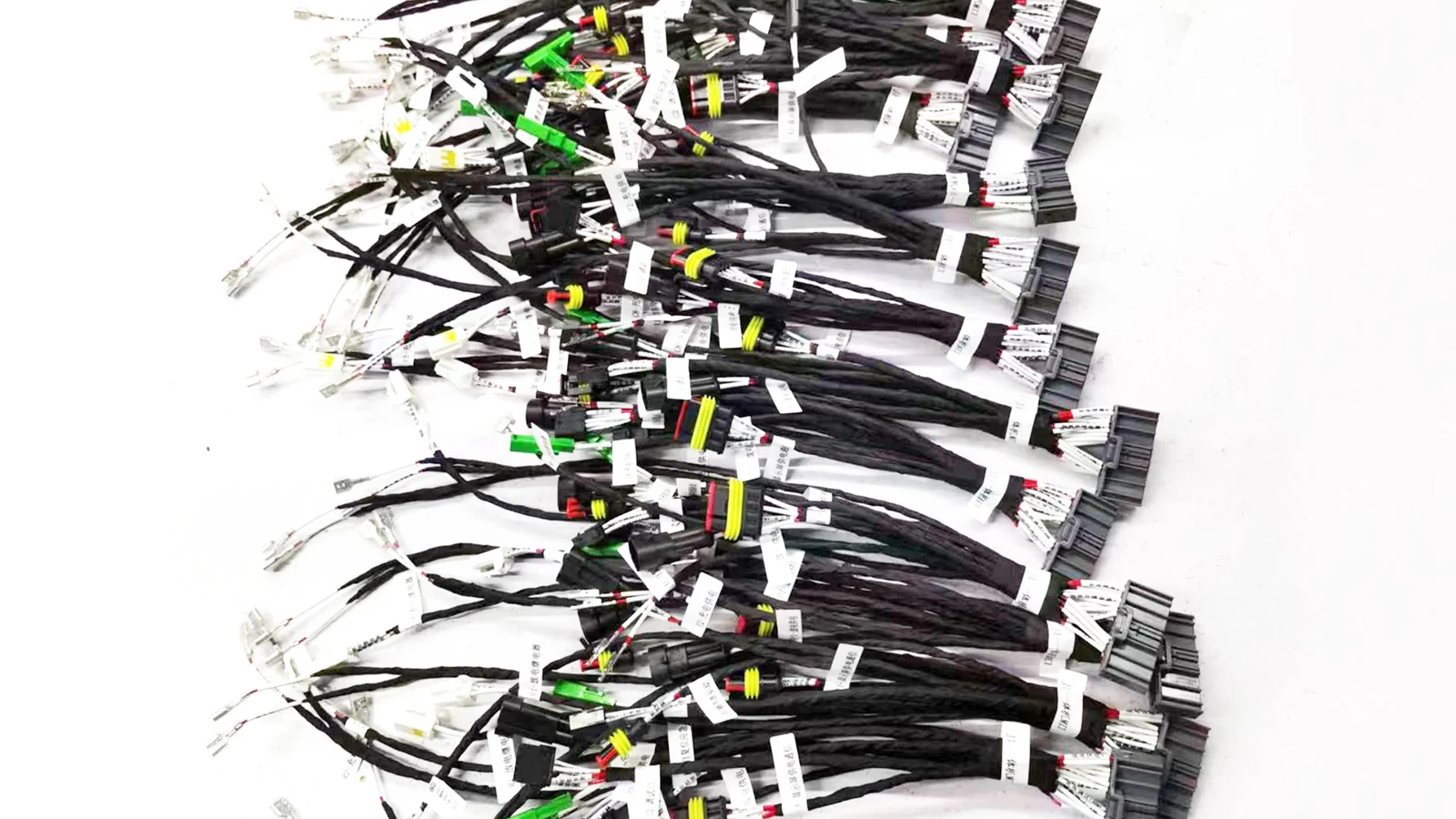 Huisheng Electronics &middot; harness batch ready for inspection