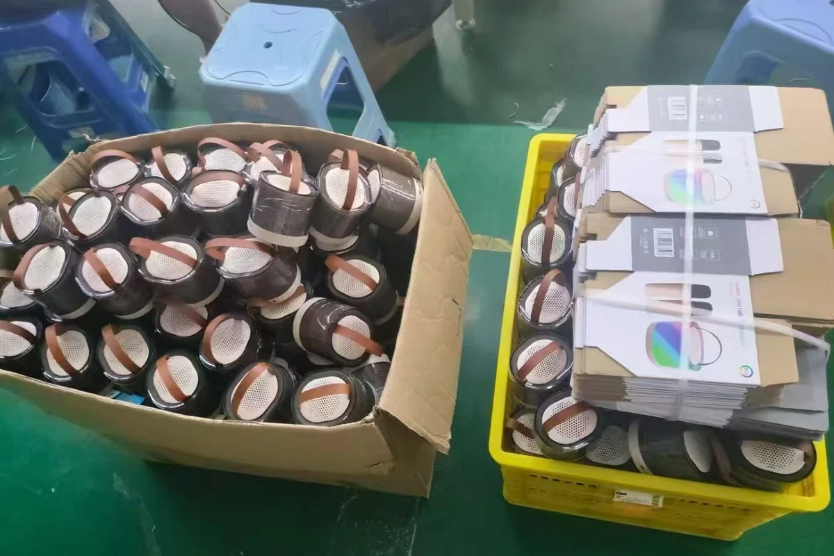 Jingyu Electronics facility &middot; Packed Units Awaiting Cartons