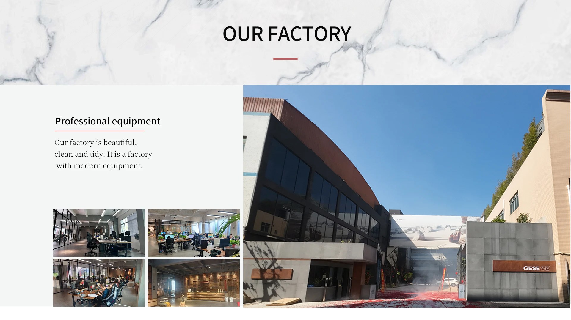 Product image · factory website