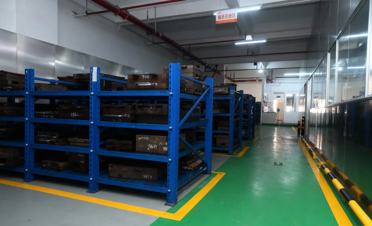 WJM Silicone mold storage area with thousands of custom molds