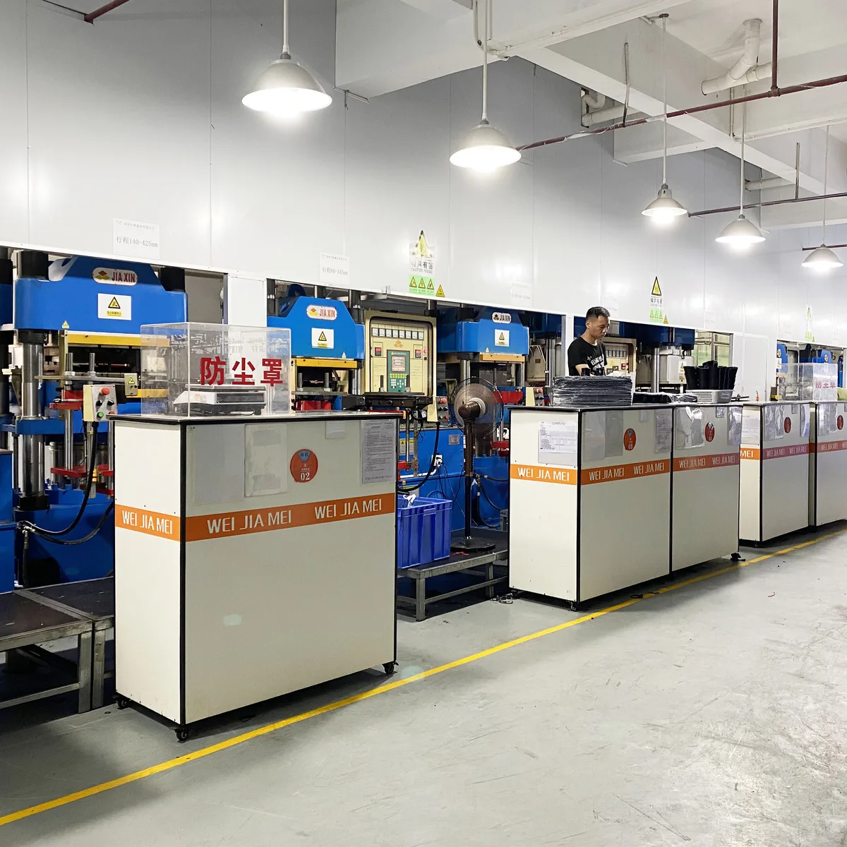 WJM Silicone compression molding production line