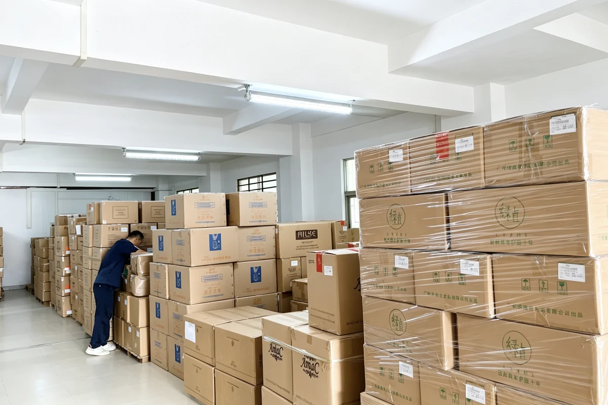 Site Yadun Cosmetics · entrepôt de cartons